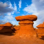 Rock formations in Valley 1 at sunset, Goblin Valley State Park, Utah