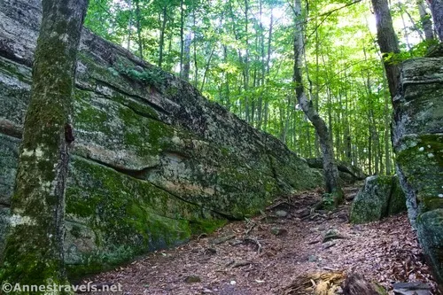Hiking into the Rock Garden in Worlds End State Park, Pennsylvania