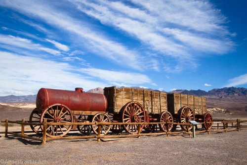 Borax wagons at the Harmony Borax Works, Death Valley National Park, California
