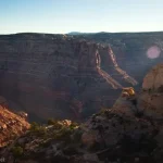 Views into Cataract Canyon from the rim of a sidecanyon, Maze District of Canyonlands National Park, Utah