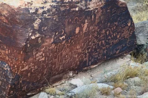 A small part of Newspaper Rock in Petrified Forest National Park, Arizona