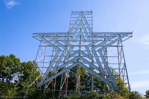 Looking up at the Roanoke Star, Roanoke, Virginia