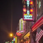 Signs along Broadway in Nashville, Tennessee