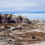 Badlands and petrified wood along the Blue Mesa Trail, Petrified Forest National Park, Arizona