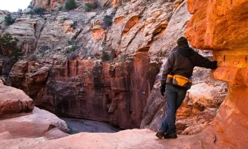 Walking Upper Cove Canyon near the Maze District