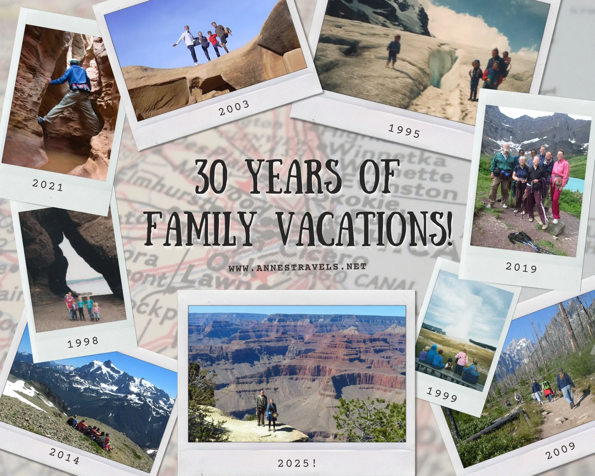 Celebrating 30 years of family vacations with a post including our favorite hikes!