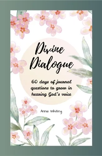 Cover of a book called Divine Dialogue with pink flowers and green leaves