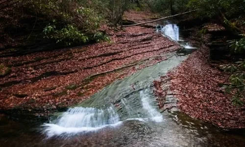 The Devils Bathtub and Nearby Waterfalls