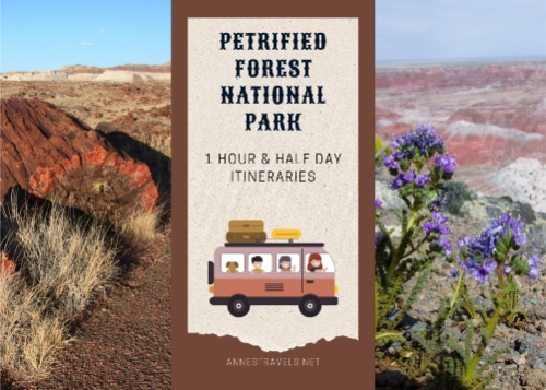 Petrified Forest National Park itineraries for getting the best out of the park if you have one hour or half a day
