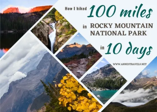 Photographs from my 100 miles in Rocky Mountain National Park in 10 days with lakes, mountains, a waterfall, and fall colors